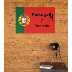 Portugese Voetbal Speler aanpasbaar Poster