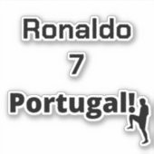 Portugese Voetbal Speler aanpasbaar Sticker (Voorkant)