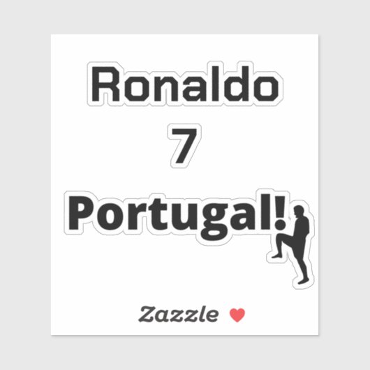 Portugese Voetbal Speler aanpasbaar Sticker (Vel)