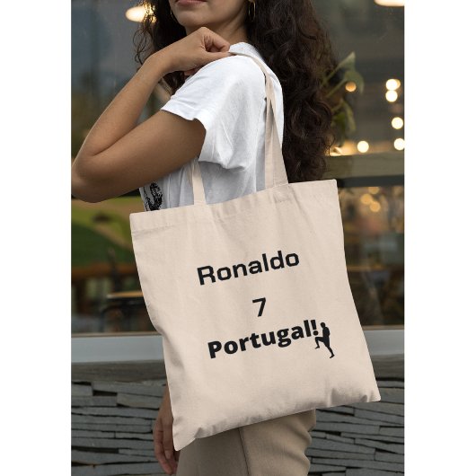 Portugese Voetbal Speler aanpasbaar Tote Bag