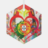 Portugese volks kunst glas ornament (Voorkant)