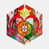 Portugese volks kunst glas ornament (Achterkant)