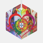 Portugese volks kunst glas ornament (Voorkant)