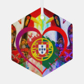 Portugese volks kunst glas ornament (Achterkant)