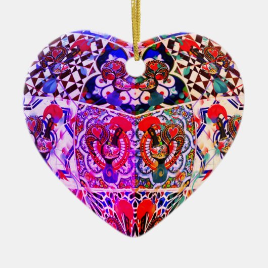Portugese volks kunst keramisch ornament (Voorkant)
