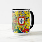 Portugese volks kunst mok (Voorkant rechts)