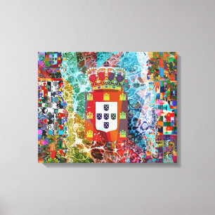 Portugese volkskunst canvas afdruk