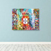 Portugese volkskunst canvas afdruk (Insitu (Houten vloer))