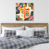 Portugese volkskunst canvas afdruk (Insitu (Slaapkamer))