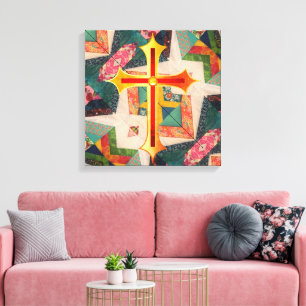 Portugese volkskunst canvas afdruk