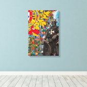 Portugese volkskunst canvasprint canvas afdruk (Insitu (Houten vloer))