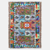 Portugese volkskunst deken (Voorkant Verticaal)