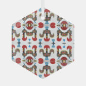 Portugese volkskunst glas ornament (Voorkant)