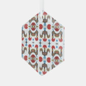 Portugese volkskunst glas ornament (Voorkant links)