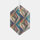 Portugese volkskunst glas ornament (Voorkant links)