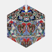 Portugese volkskunst glas ornament (Achterkant)