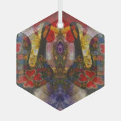 Portugese volkskunst glas ornament (Voorkant)