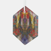 Portugese volkskunst glas ornament (Voorkant links)