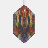 Portugese volkskunst glas ornament (Voorkant Rechts)