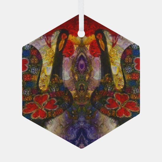 Portugese volkskunst glas ornament (Achterkant)