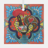 Portugese volkskunst glas ornament (Voorkant)