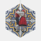 Portugese volkskunst glas ornament (Voorkant)