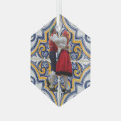 Portugese volkskunst glas ornament (Voorkant links)