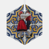 Portugese volkskunst glas ornament (Achterkant)