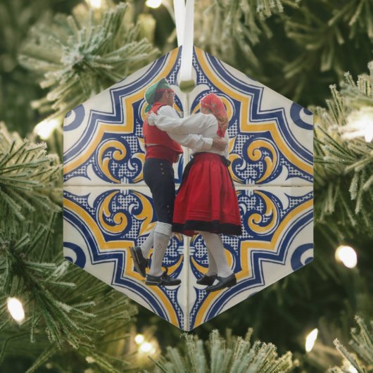 Portugese volkskunst glas ornament (Insitu)