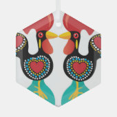 Portugese volkskunst glas ornament (Voorkant)