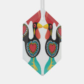 Portugese volkskunst glas ornament (Voorkant Rechts)