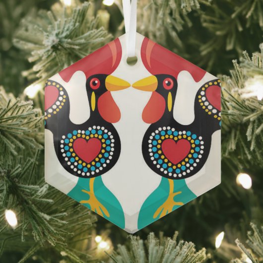 Portugese volkskunst glas ornament (Insitu)