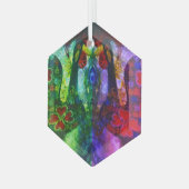 Portugese volkskunst glas ornament (Voorkant links)