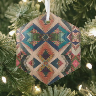 Portugese volkskunst glas ornament