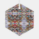 Portugese volkskunst glas ornament (Voorkant)