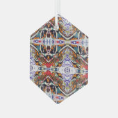 Portugese volkskunst glas ornament (Voorkant links)