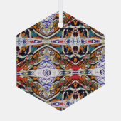 Portugese volkskunst glas ornament (Achterkant)