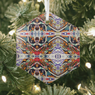 Portugese volkskunst glas ornament
