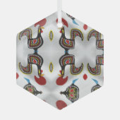 Portugese volkskunst glas ornament (Voorkant)