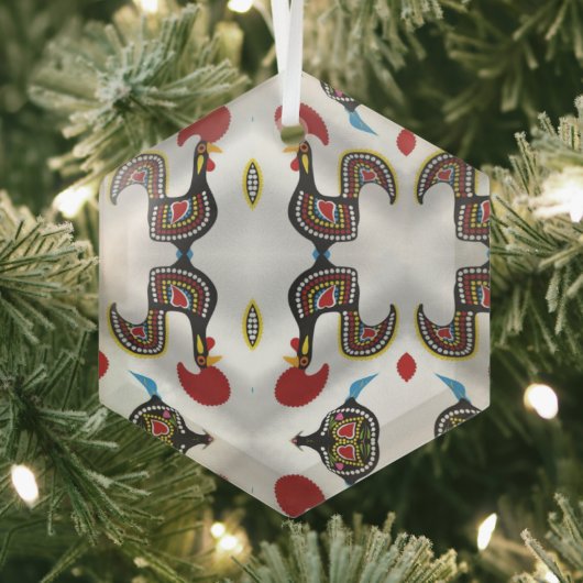 Portugese volkskunst glas ornament (Insitu)