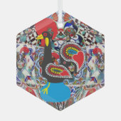 Portugese volkskunst glas ornament (Voorkant)