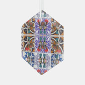 Portugese volkskunst glas ornament (Voorkant links)