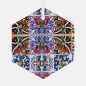Portugese volkskunst glas ornament (Achterkant)