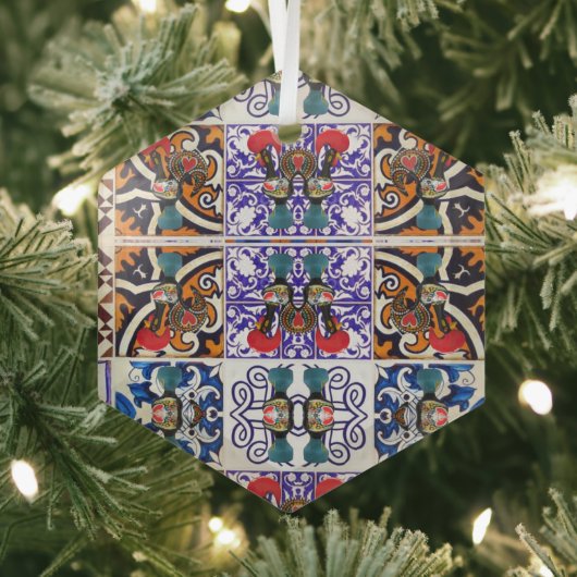 Portugese volkskunst glas ornament (Insitu)