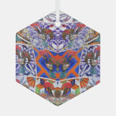 Portugese volkskunst glas ornament (Voorkant)