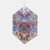 Portugese volkskunst glas ornament (Voorkant links)