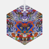 Portugese volkskunst glas ornament (Achterkant)