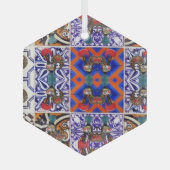 Portugese volkskunst glas ornament (Voorkant)