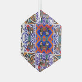 Portugese volkskunst glas ornament (Voorkant links)