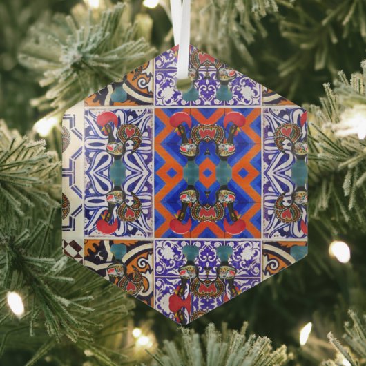 Portugese volkskunst glas ornament (Insitu)
